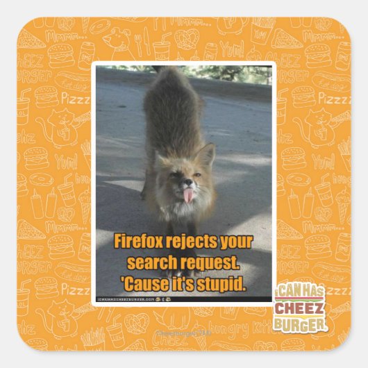 Firefox verwerpt vierkante sticker (Voorkant)