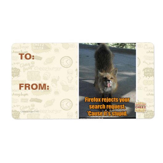 Firefox weigert etiket (Voorkant)