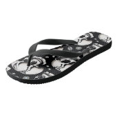 Firehai zwart en witte schedel print teenslippers (Schuin)
