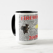 Firehouse Coffee-Mok met Word Cloud Mok (Voorkant links)
