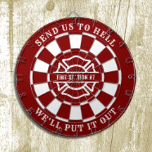 Firehouse Fire Station Fireman Dartboard en Darts