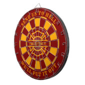 Firehouse Fire Station Fireman Dartboard en Darts Dartbord (Voorkant Rechts)