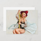 Firehouse Pin Up Briefkaart (Voorkant / Achterkant)