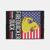 Fireker Duck 4 juli Firecracker Independe Fleece Deken (Voorkant (Horizontaal))