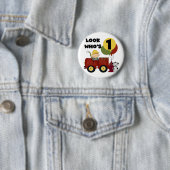Fireman 1st Birthday Tshirts en geschenken Ronde Button 5,7 Cm (In situ)