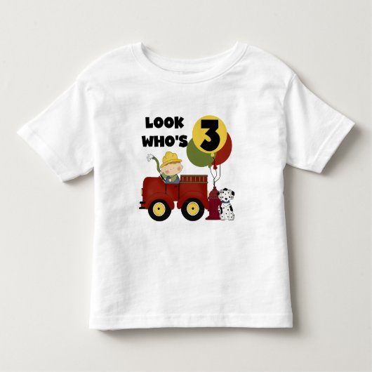 Fireman 3rd Birthday T-shirts en geschenken (Voorkant)
