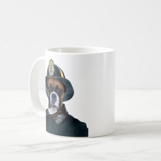 Fireman Boxer Dog Mok (Voorkant links)