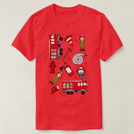Fireman brandweerpatroon t-shirt (Design voorkant)