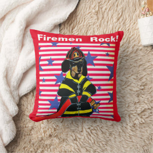 FIREMAN DACHSHUND KUSSEN