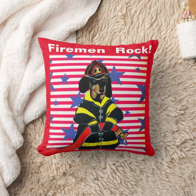 FIREMAN DACHSHUND KUSSEN (Deken)