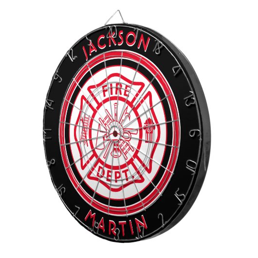 Fireman Emblem Dartboard Dartbord (Voorkant Rechts)