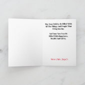 Fireman en Dalmatian Silhouette-kerstkaart Kaart (Binnen)