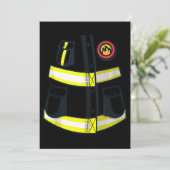 Fireman Firefighter Costume Halloween Easy Cosplay Kaart (Staand voorkant)