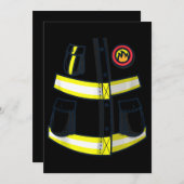 Fireman Firefighter Costume Halloween Easy Cosplay Kaart (Voorkant / Achterkant)
