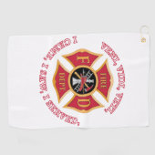 FIREMAN FIREFIGHTER GOLF TOWEL GOLFHANDDOEK (Horizontaal)