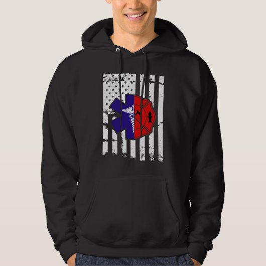 Fireman  for all Fire Heros & Red Line Fans Firefi Hoodie (Voorkant)
