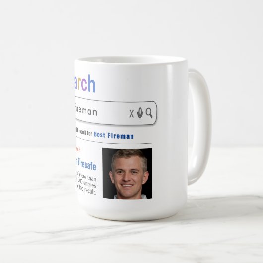 Fireman Funny Custom Best Search Gift Mok (Voorkant rechts)