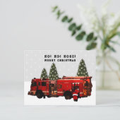 Fireman Kerstmis Briefkaart (Staand voorkant)