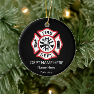 Fireman Personalized brandweerman Keramisch Ornament