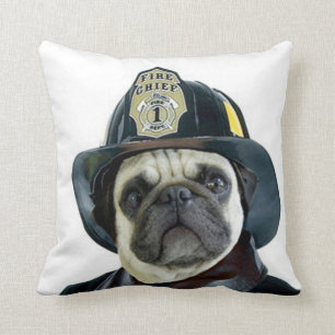 Fireman pug kussen