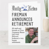 Fireman Retirement Card om u aan te passen Kaart (Voorkant)