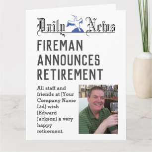 Fireman Retirement Card om u aan te passen Kaart