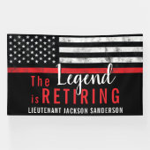 Fireman Retirement Thin Red Line Firefighter Spandoek (Horizontaal)