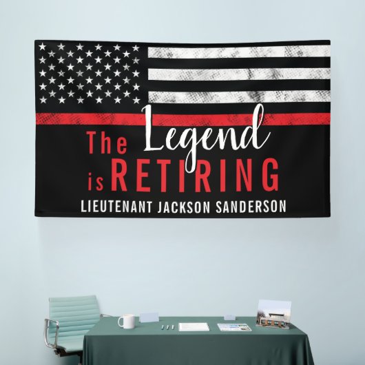 Fireman Retirement Thin Red Line Firefighter Spandoek (Beurs)