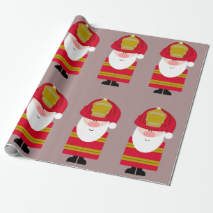 Fireman Santa Cadeaupapier