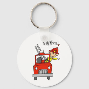 Fireman Stick-afbeelding Sleutelhanger