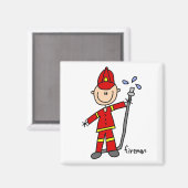 Fireman Stick Figuur Magneet (Voorkant / Achterkant)