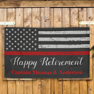 Fireman Thin Red Line Firefighter Retirement Spandoek
