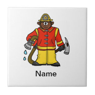 Fireman Trivet (bruine huid) past het aan! Tegeltje