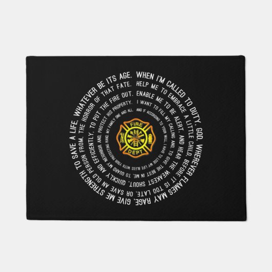 Firemans Prayer, brandweerman Motivatie Deurmat (Voorkant)