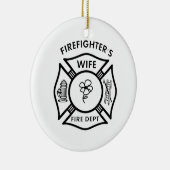 Firemans vrouw keramisch ornament (Rechts)