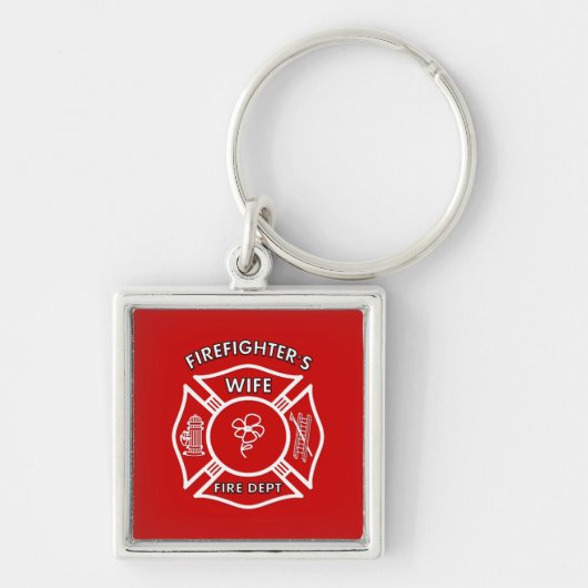 Firemans vrouw sleutelhanger (Voorkant)