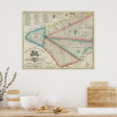 Firemen's Map of NYC in 1834 - FDNY Poster (Keuken)