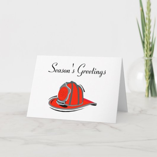 Firemens Seasons Groeten Feestdagen Kaart (Voorkant)