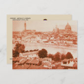 FIRENZE - ANTIEK FLORENCE PANORAMIC UITZICHT 1859 BRIEFKAART (Voorkant / Achterkant)