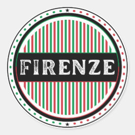 Firenze City Pride Emblem – Italian Identity Ronde Sticker