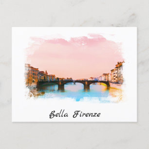 ** Firenze Italia AP12 Florence Italiaanse taal Briefkaart