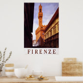Firenze ~ Italiaanse reisposter. Poster (Keuken)
