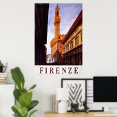 Firenze ~ Italiaanse reisposter. Poster (Thuiskantoor)