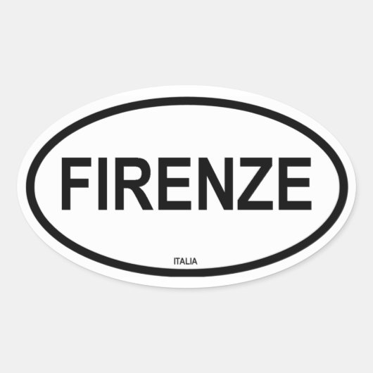 FIRENZE OVALE STICKER (Voorkant)