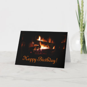 Fireplace Birthday-kaart Kaart