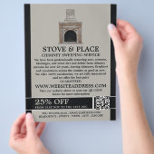 Fireplace Design, Chimney Sweservice Flyer (Hand)