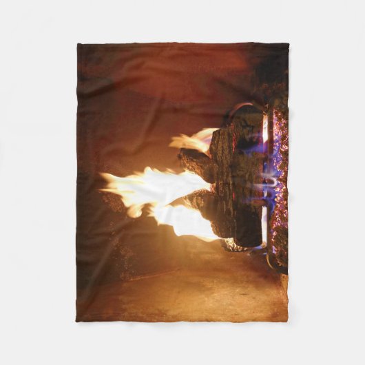 Fireplace Fleece Deken (Voorkant)
