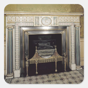 Fireplace from Syon House, Middlesex, c.1760 Vierkante Sticker
