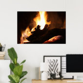 Fireplace II Poster (Thuiskantoor)