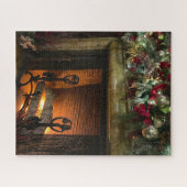 Fireplace Kerstmis Jigzaag Puzzle Legpuzzel (Horizontaal)
